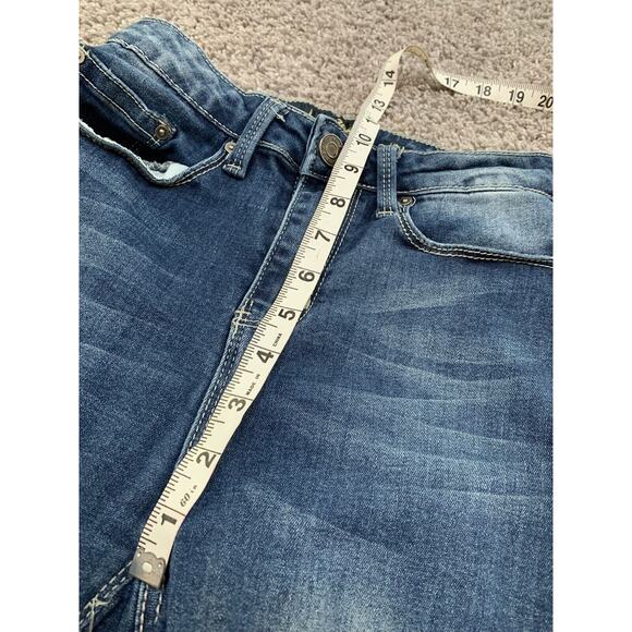 indigo rein jeans denim curvy womens size 3 / 25 high rise distressed - Picture 7 of 8
